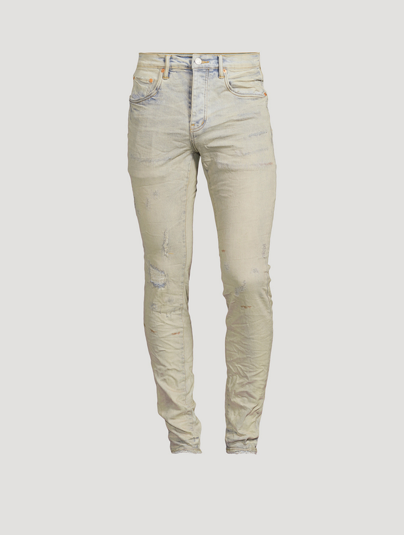 P001 Oil Repair Skinny Jeans
