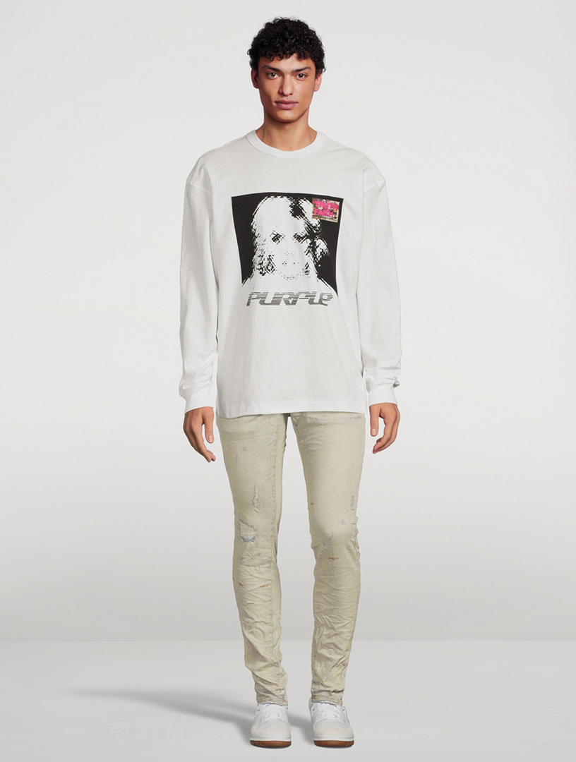 P001 Oil Repair Skinny Jeans