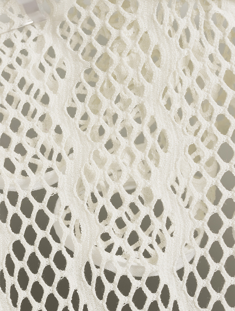 Jute-Trimmed Lace Robe