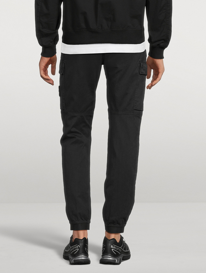Stretch Cotton Tapered Cargo Pants
