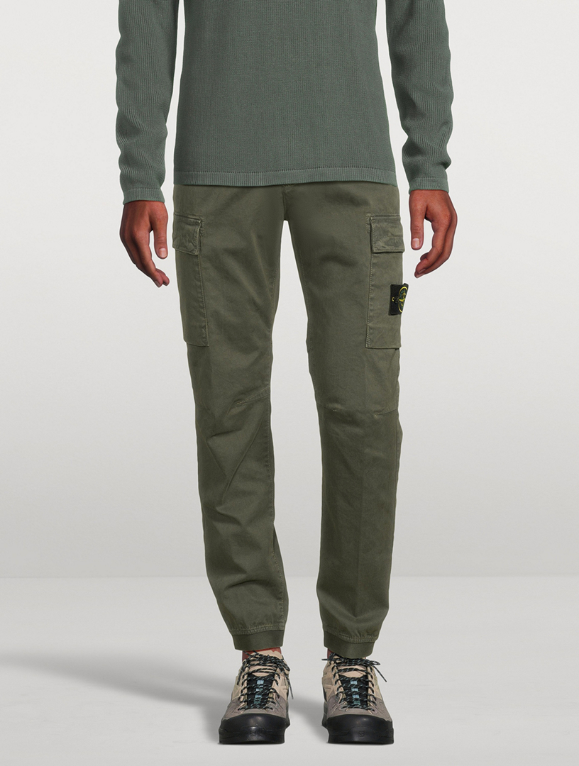 STONE ISLAND Stretch Cotton Tapered Cargo Pants | Holt Renfrew