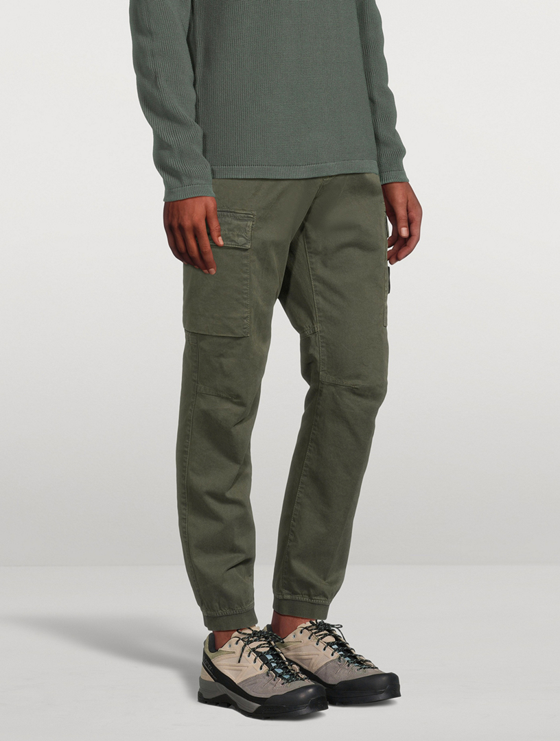 STONE ISLAND Stretch Cotton Tapered Cargo Pants | Holt Renfrew