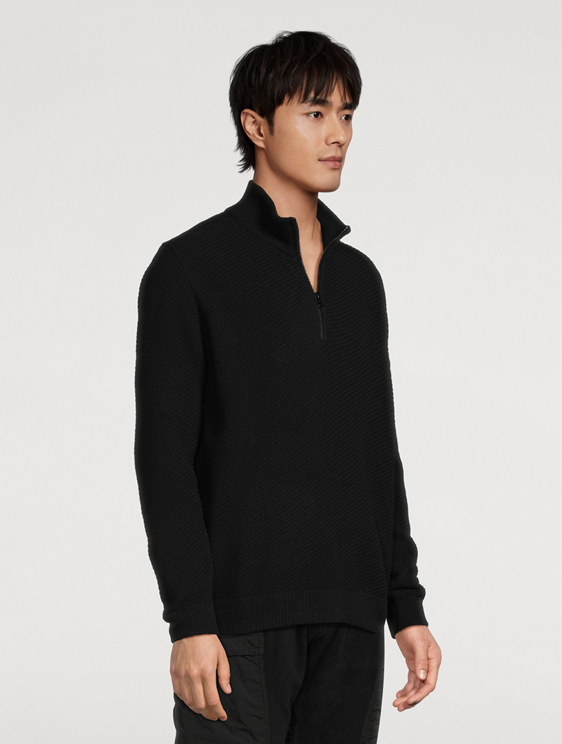 Wool Quarter-Zip Sweater