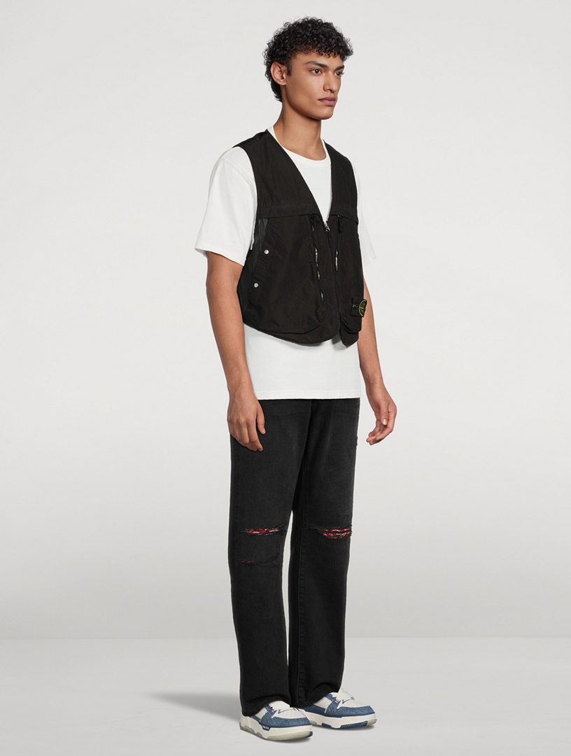STONE ISLAND Zip Vest With Mesh Back | Holt Renfrew