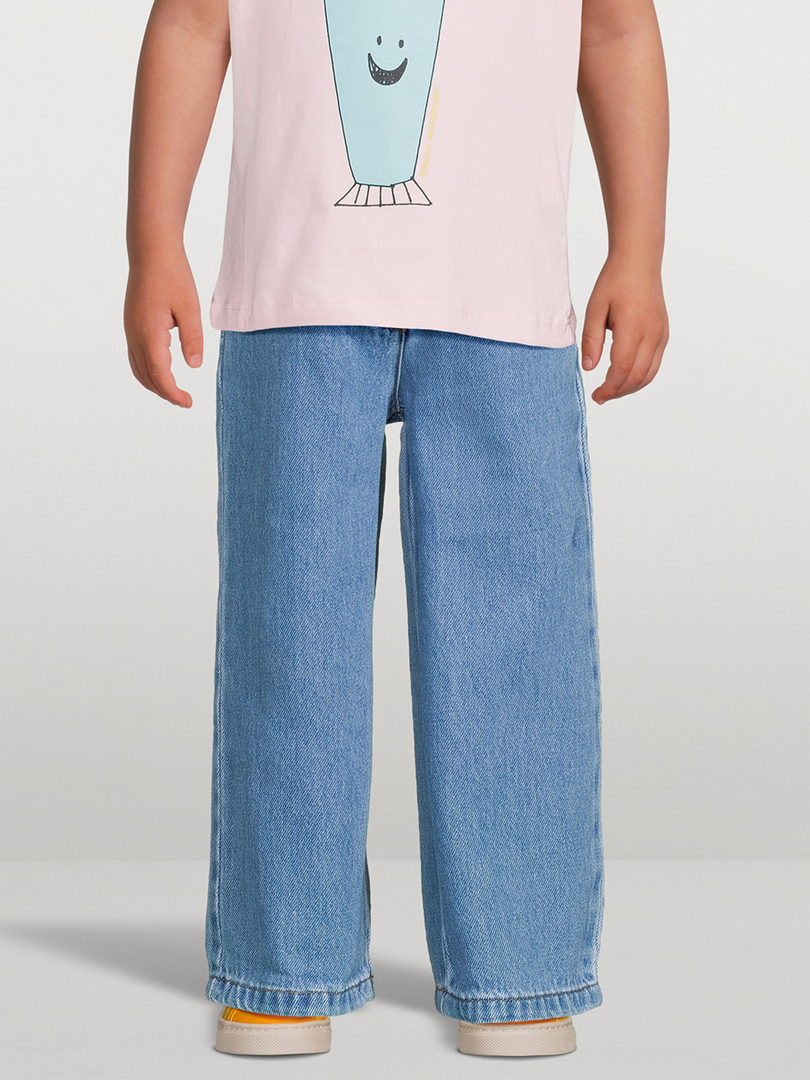 Logo Patch Straight-Leg Jeans