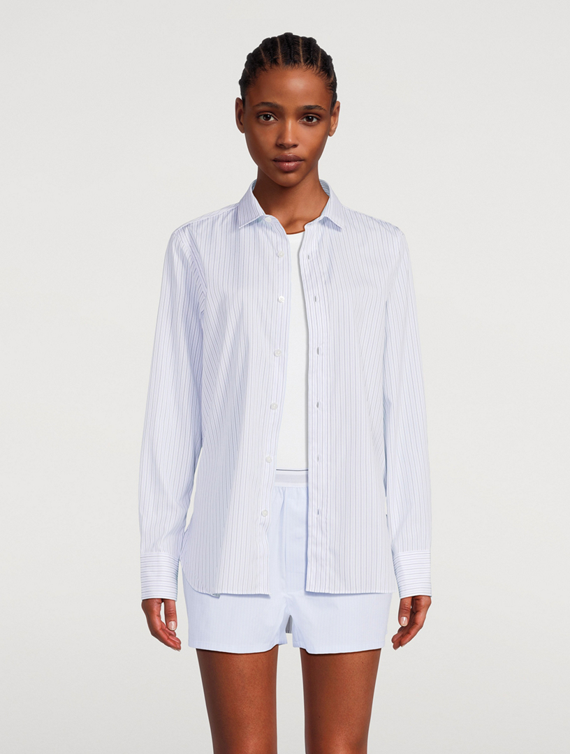 Poplin Shirt Stripe Print
