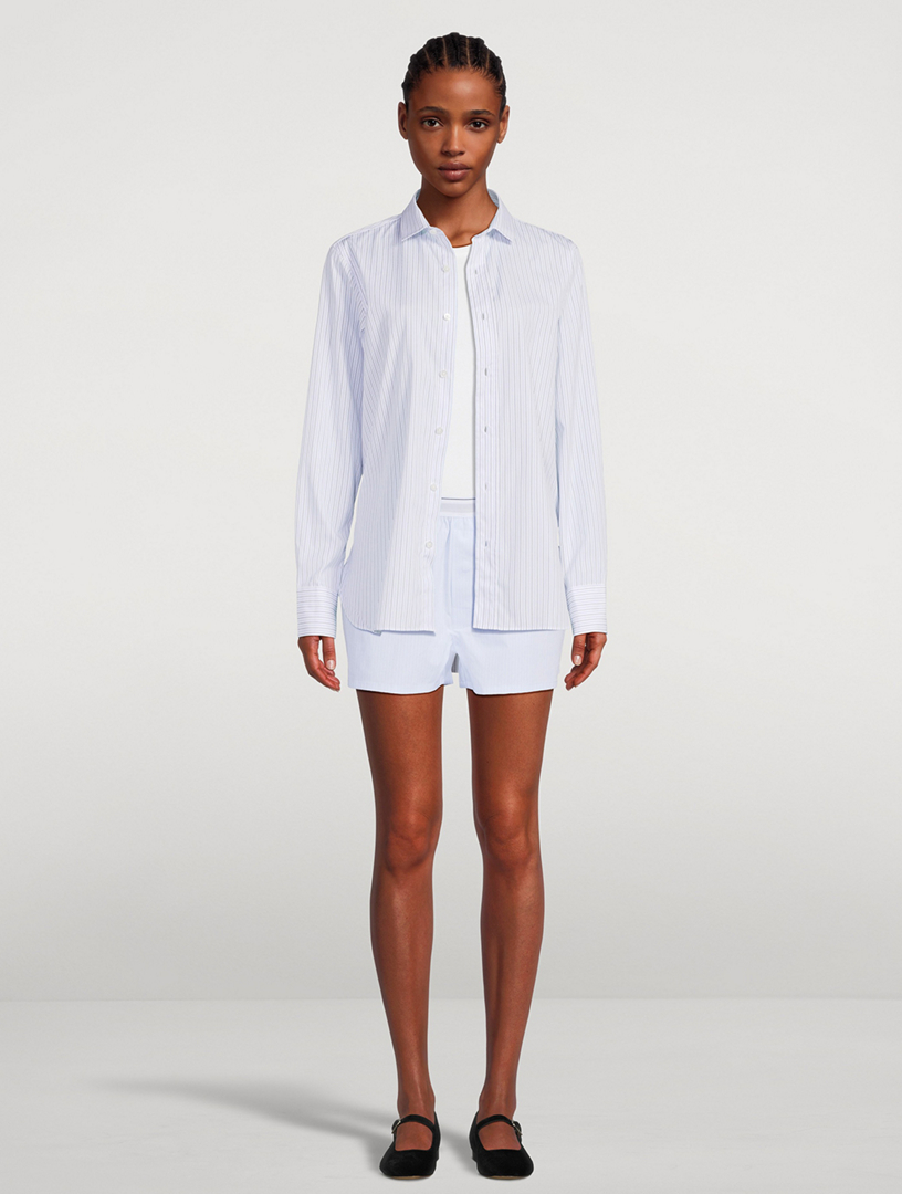 Poplin Shirt Stripe Print