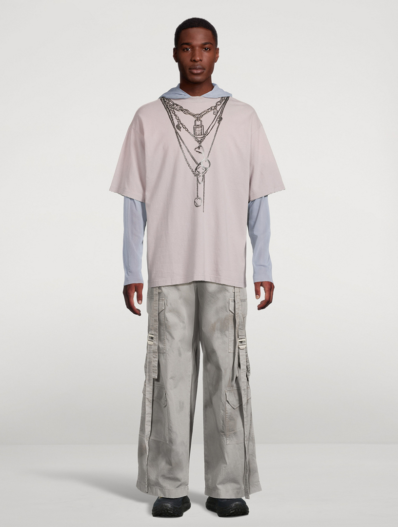 Wide-Leg Cargo Trousers