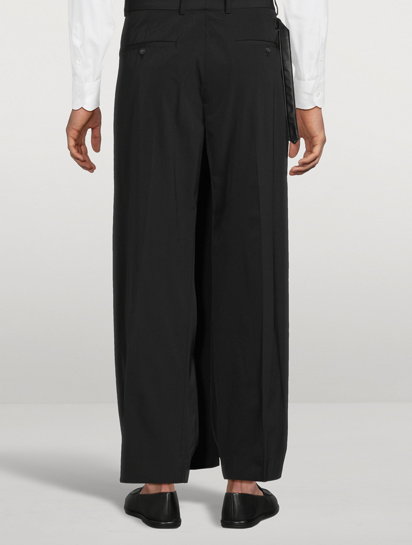 ACNE STUDIOS Stretch Wool-Blend Wraparound Trousers | Holt