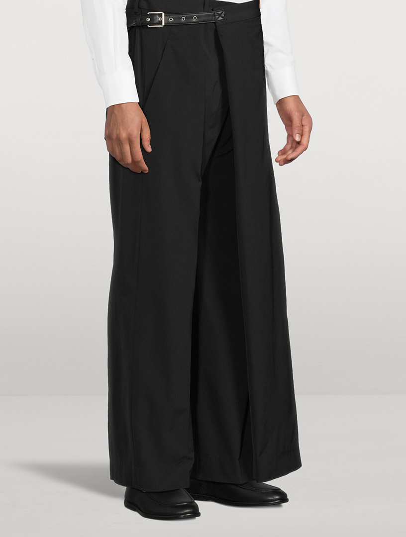 パンツ Acne Studios Wool Blend Wrap Trousers ACNE STUDIOS Stretch Wool-Blend Wraparound Trousers | Holt