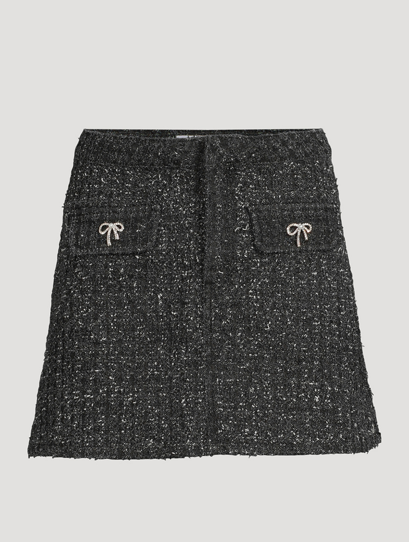 【関税込み】SELF PORTRAIT Textured denim skirt SELF-PORTRAIT Textured Denim Mini Skirt | Holt Renfrew