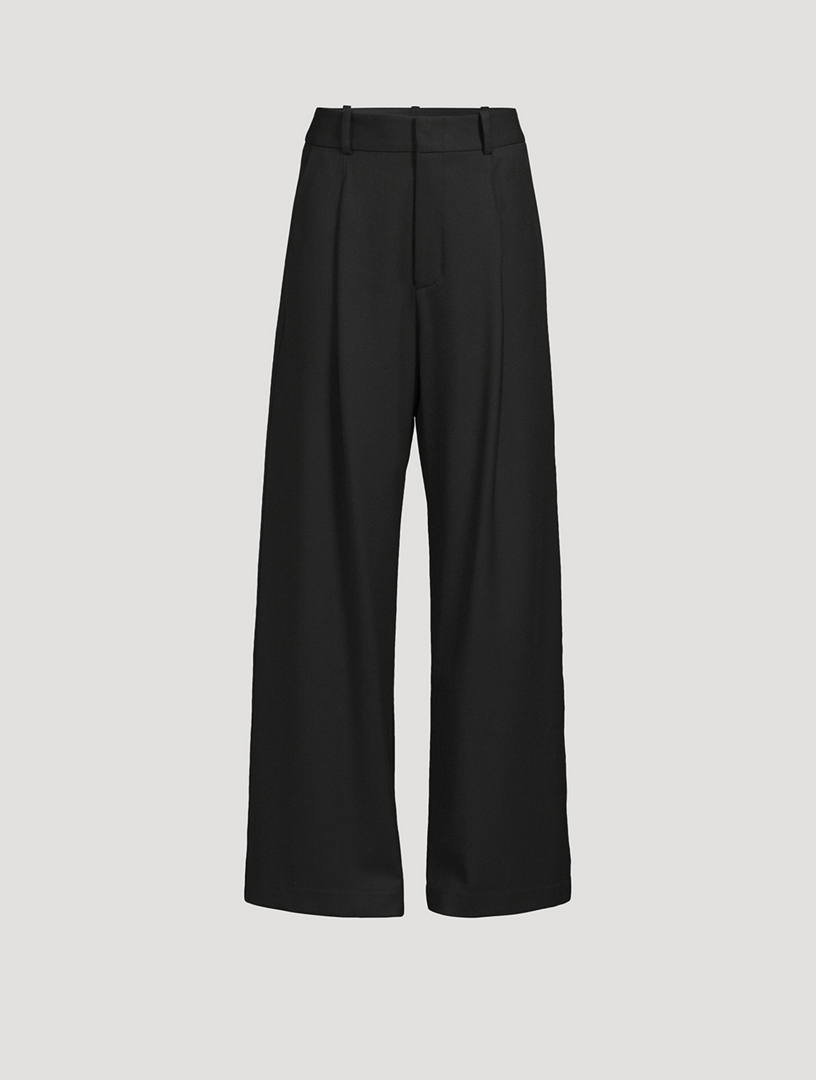 Pleated Wide-Leg Trousers