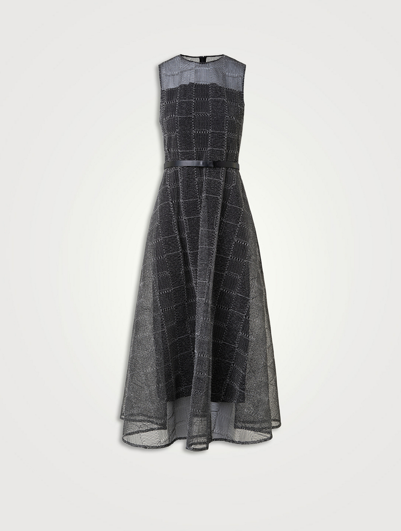 Tulle Sleeveless Midi Dress