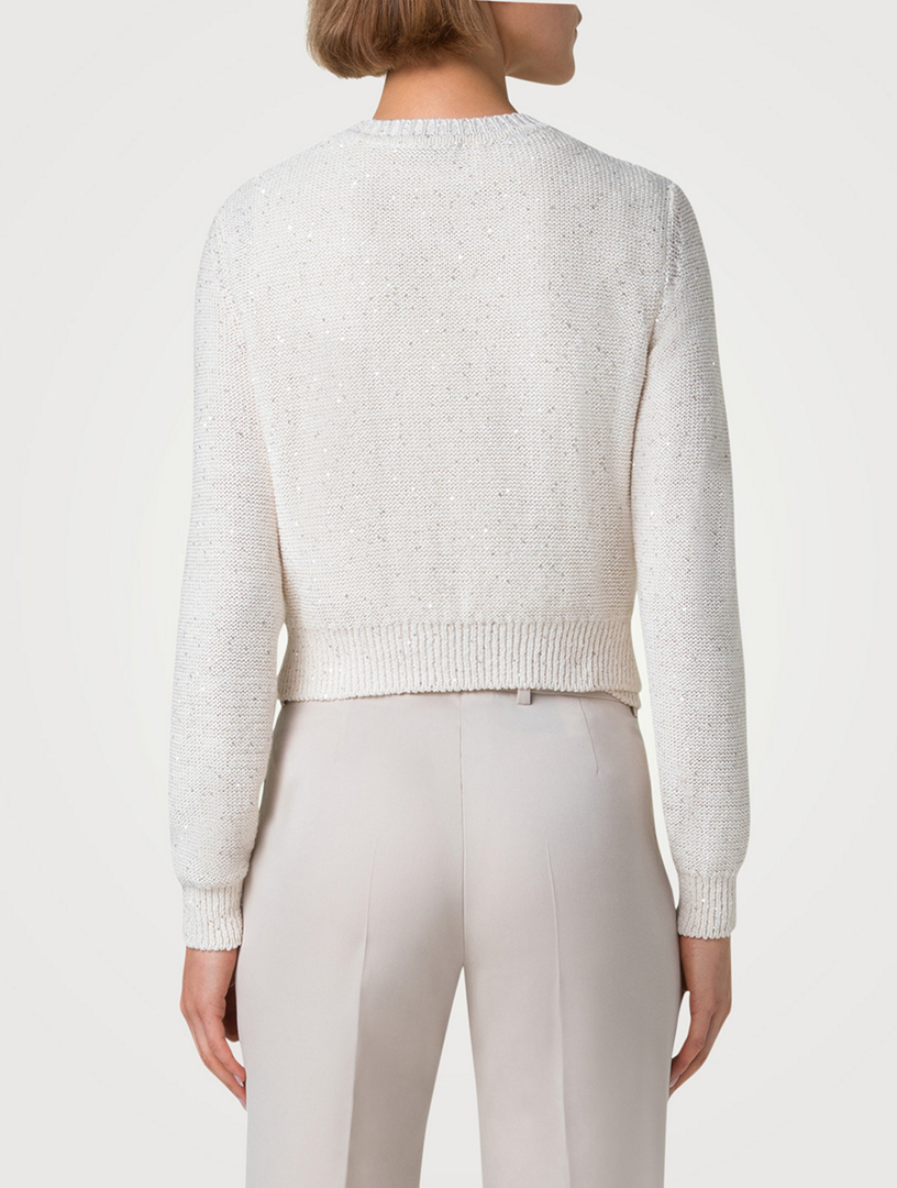 Micro-Sequined Cardigan