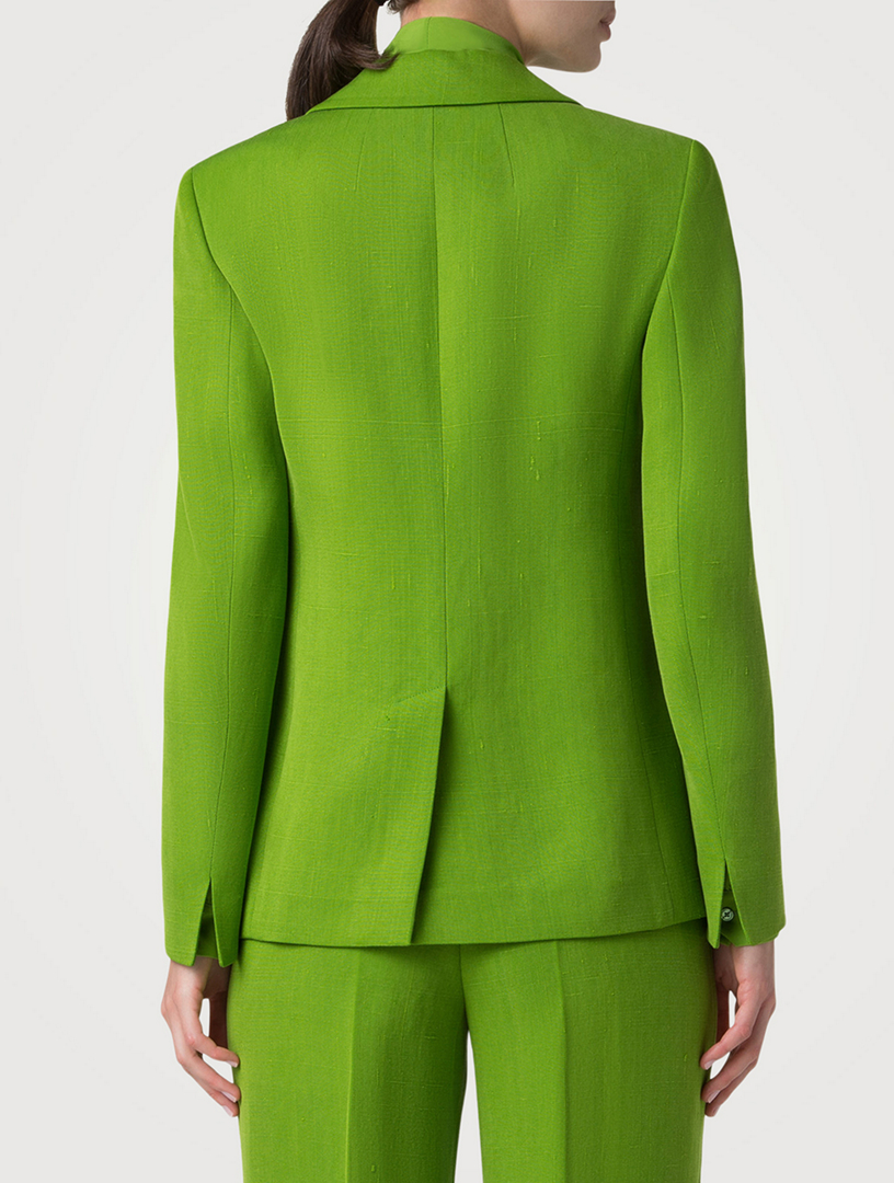 William Shantung Boyfriend Jacket