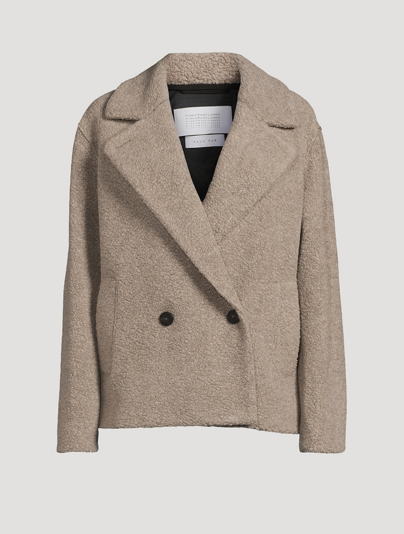 HARRIS WHARF Double Breasted Boucle Jacket Holt Renfrew