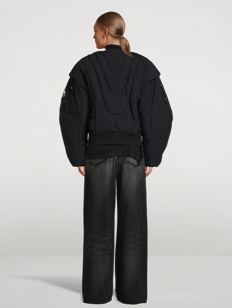 Moose Knuckles x Luar Nylon Down Bomber Jacket