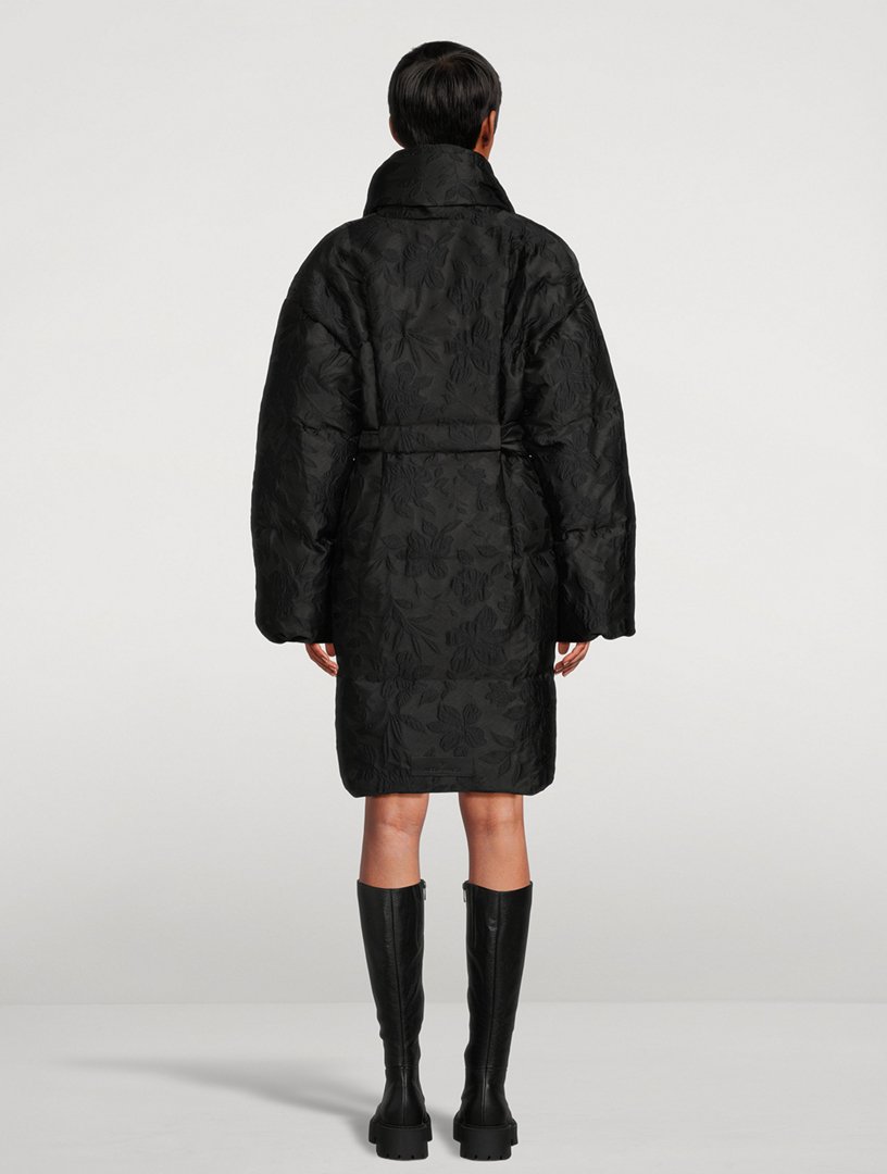 NICOLE BENISTI Gemma Belted Jacquard Down Coat Holt Renfrew
