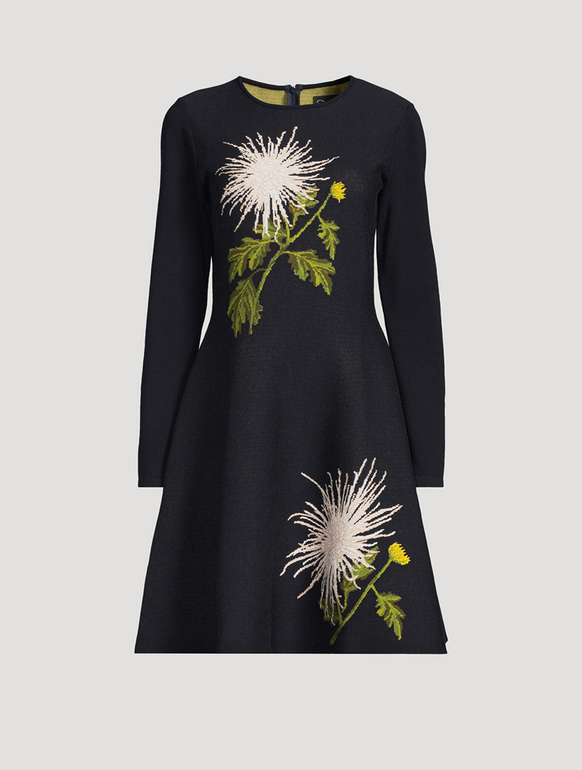 Chrysanthemum Jacquard Dress