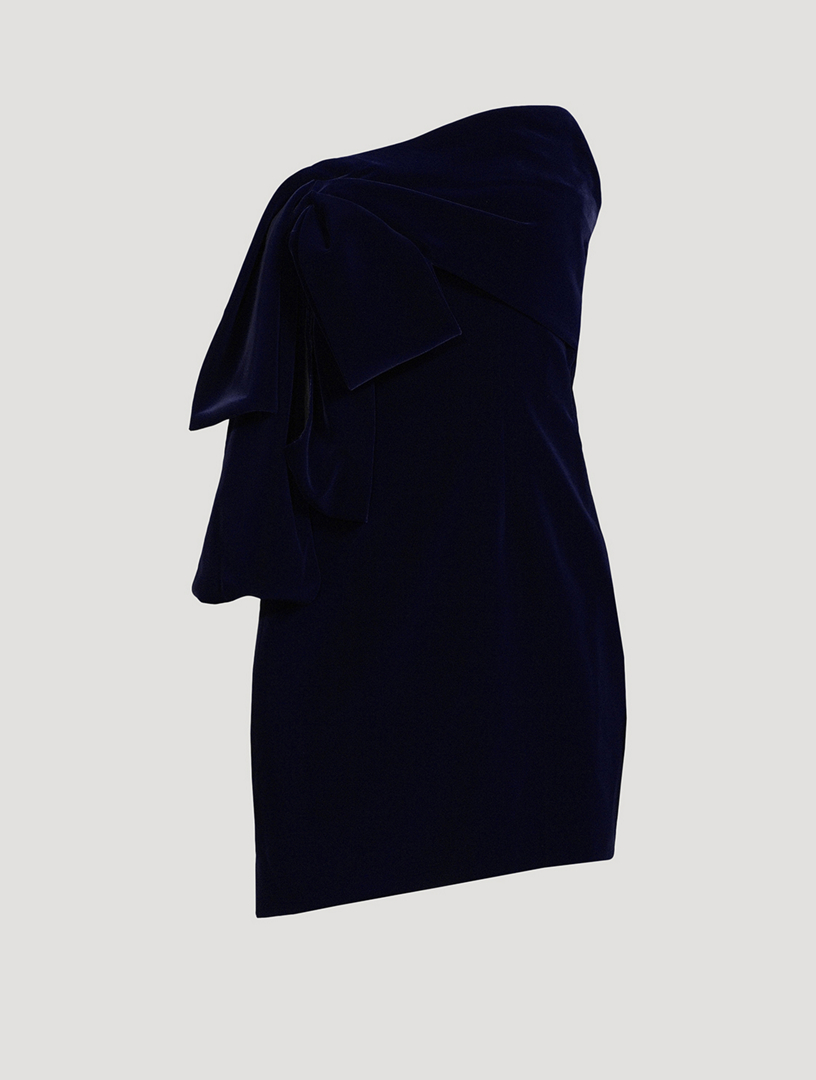 GIVENCHY Asymmetric Velvet Mini Dress Holt Renfrew