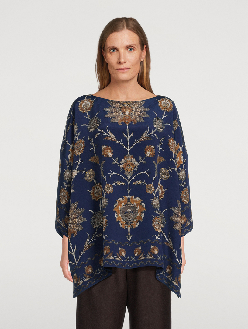 Silk Tunic Persian Blossom Print