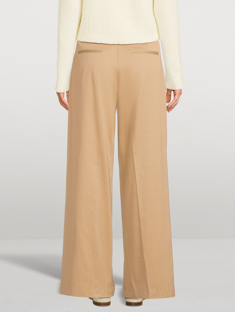 Pleated Wide-Leg Trousers