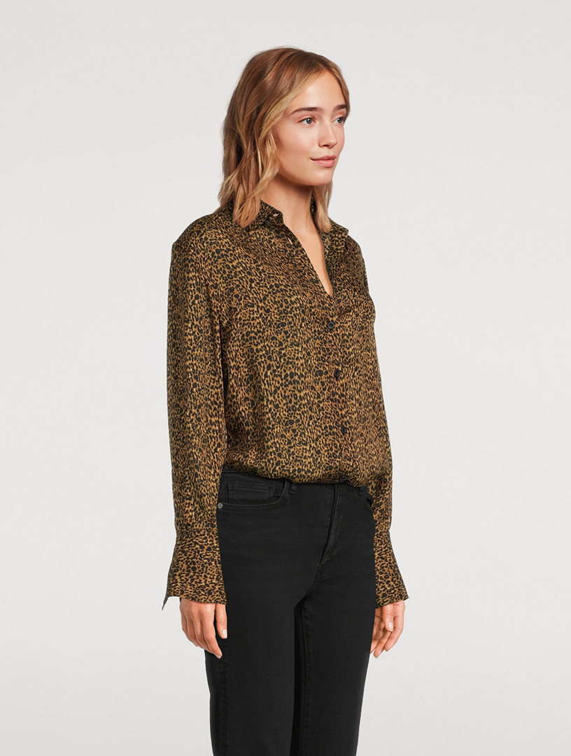 The Standard Silk Shirt Leopard Print