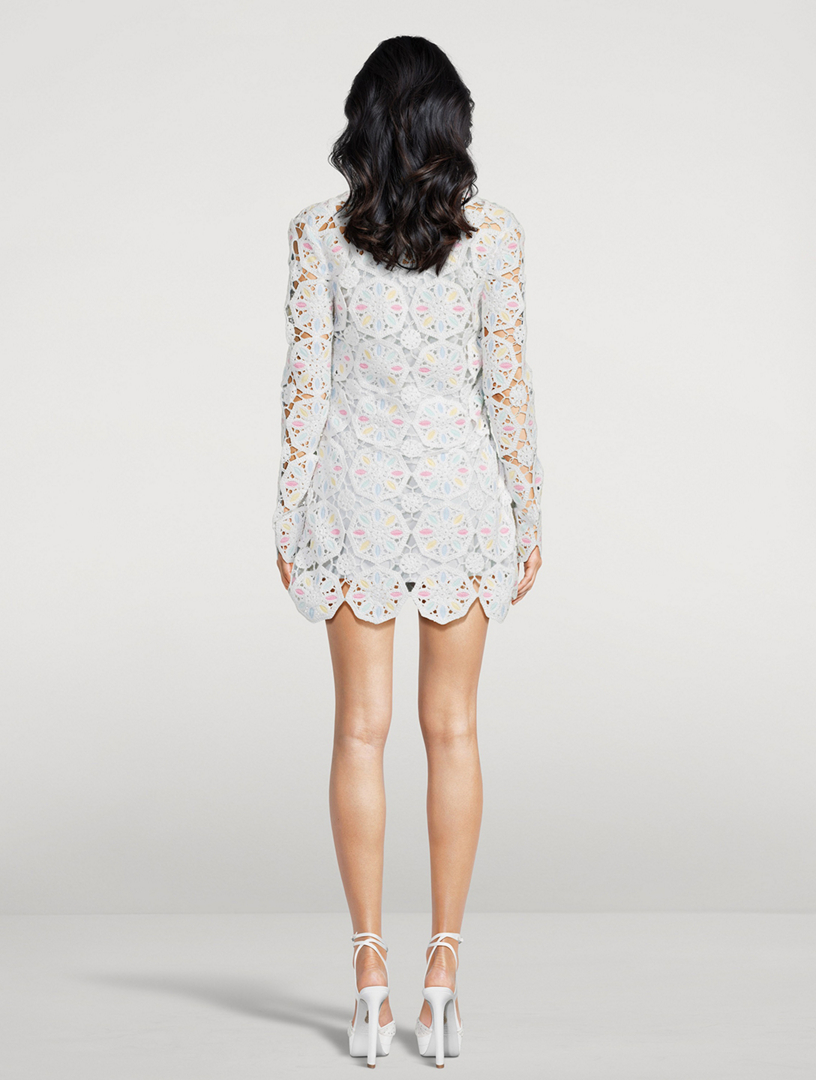 Poemes Crochet Mini Dress