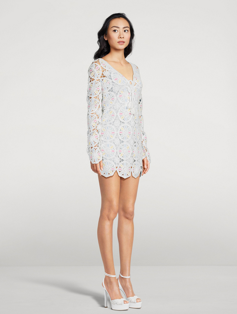 Poemes Crochet Mini Dress