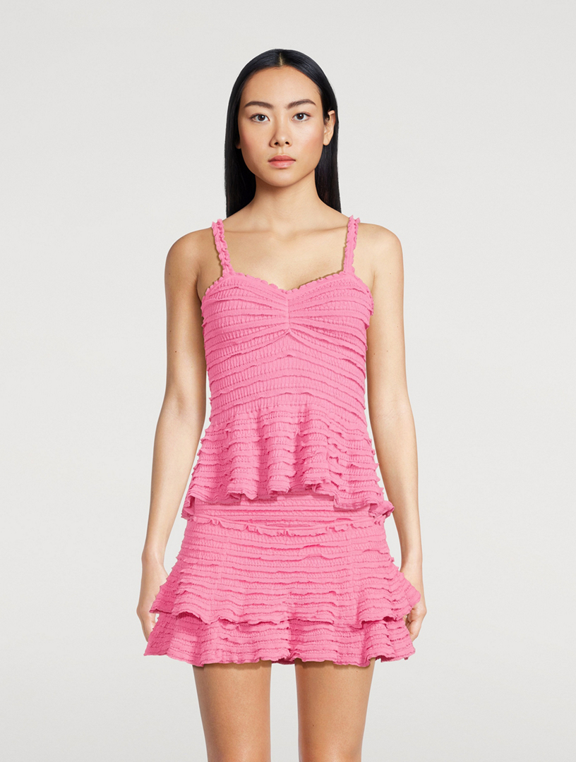 Azami Ruffled Peplum Top