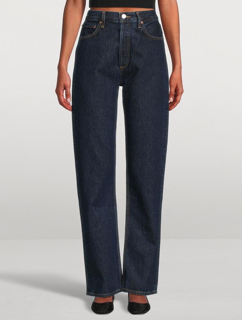 90s Pinch Waist Straight Jeans