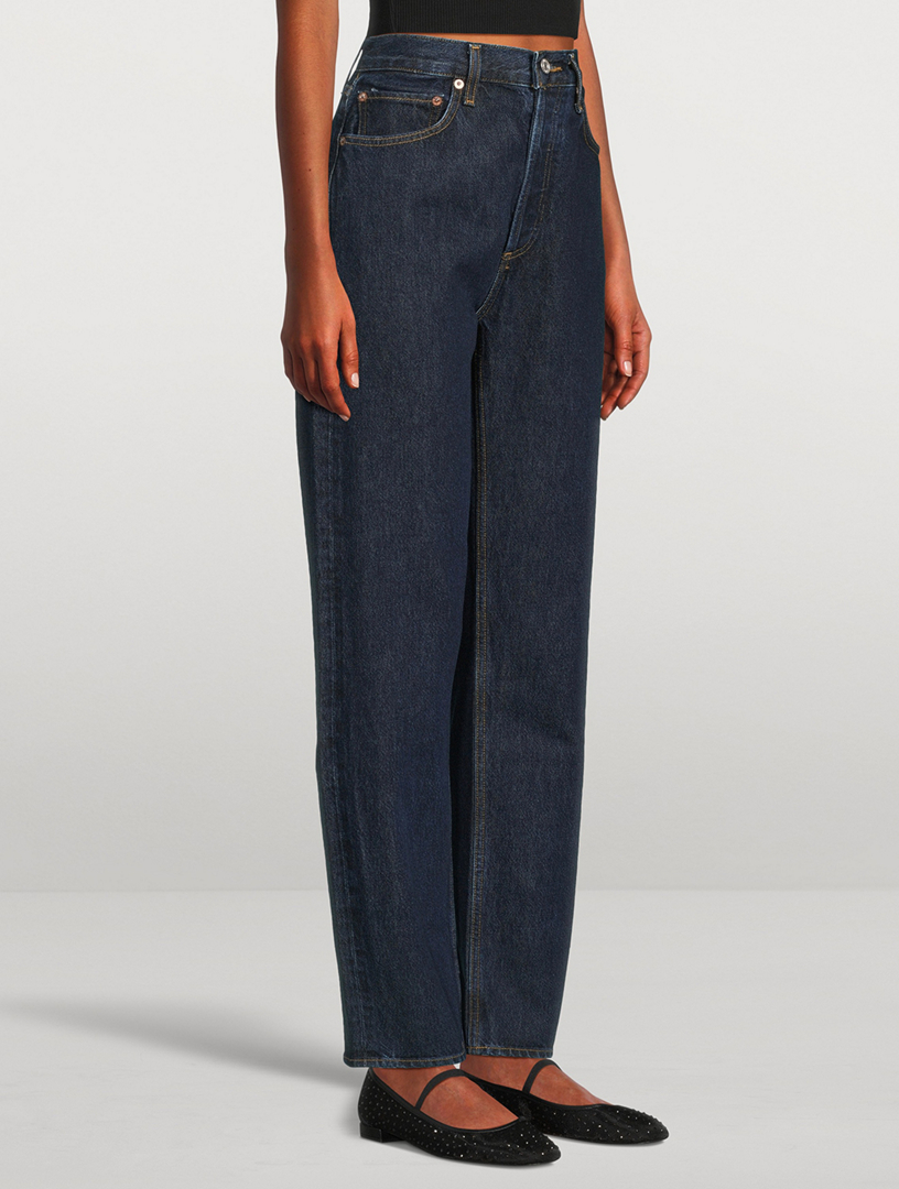 90s Pinch Waist Straight Jeans