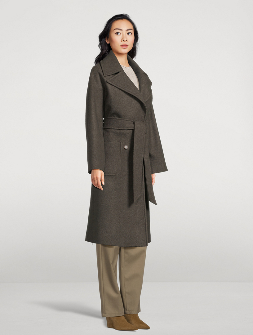 HISO Charlotte Belted Wool Wrap Coat Holt Renfrew