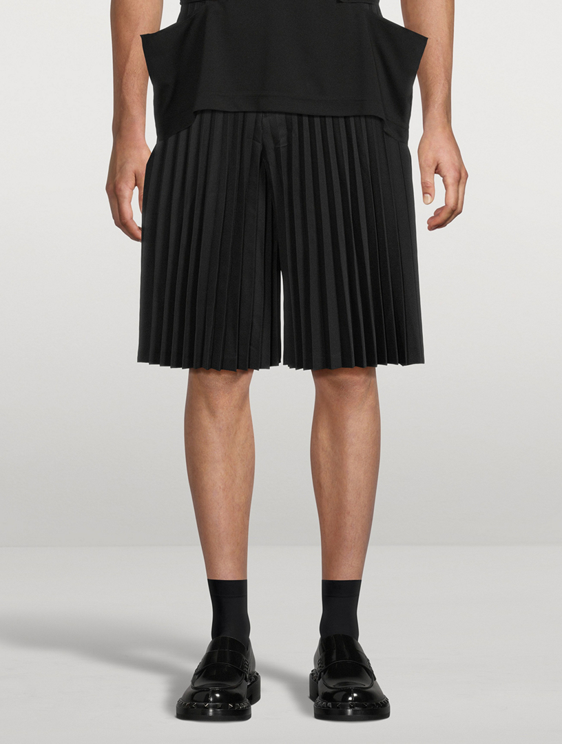 COMME DES GARÇONS HOMME PLUS Gabardine Pleated Shorts | Holt Renfrew