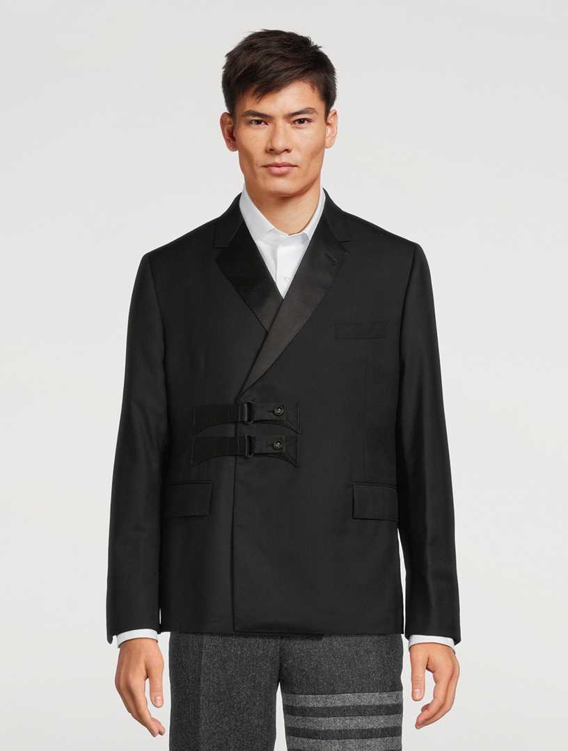 Wool Double-Breasted Blazer Jacket