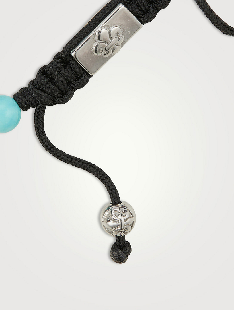 Turquoise And Silver Beaded Bracelet