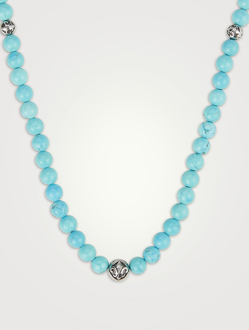 Turquoise And Silver Beaded Necklace