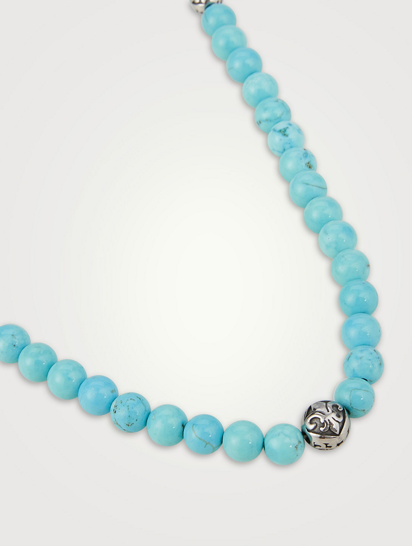 Turquoise And Silver Beaded Necklace