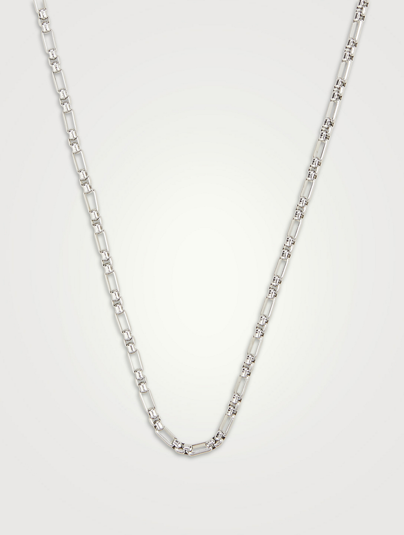 Stainless Steel Modern Figaro Belcher Chain Necklace