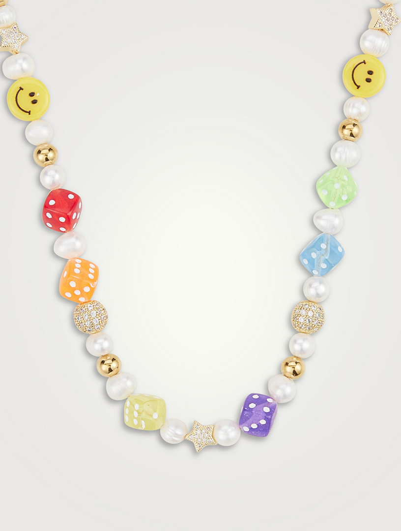 Evil Eye Pearl Choker Necklace