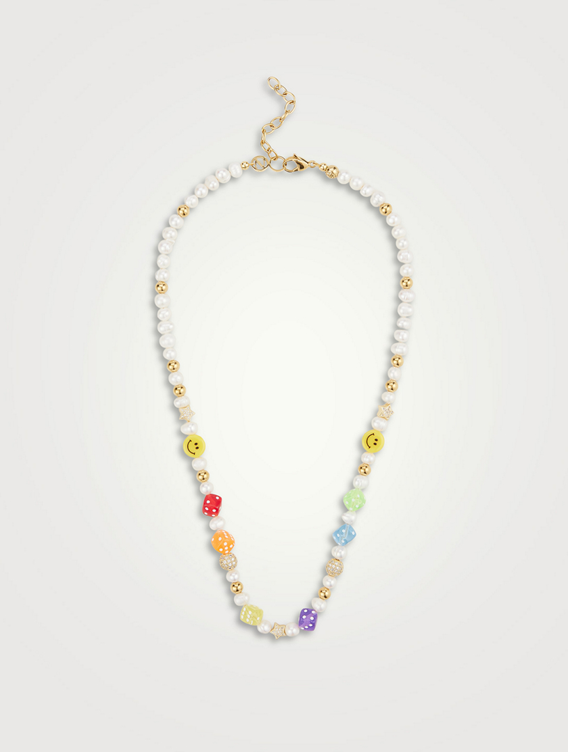 Evil Eye Pearl Choker Necklace