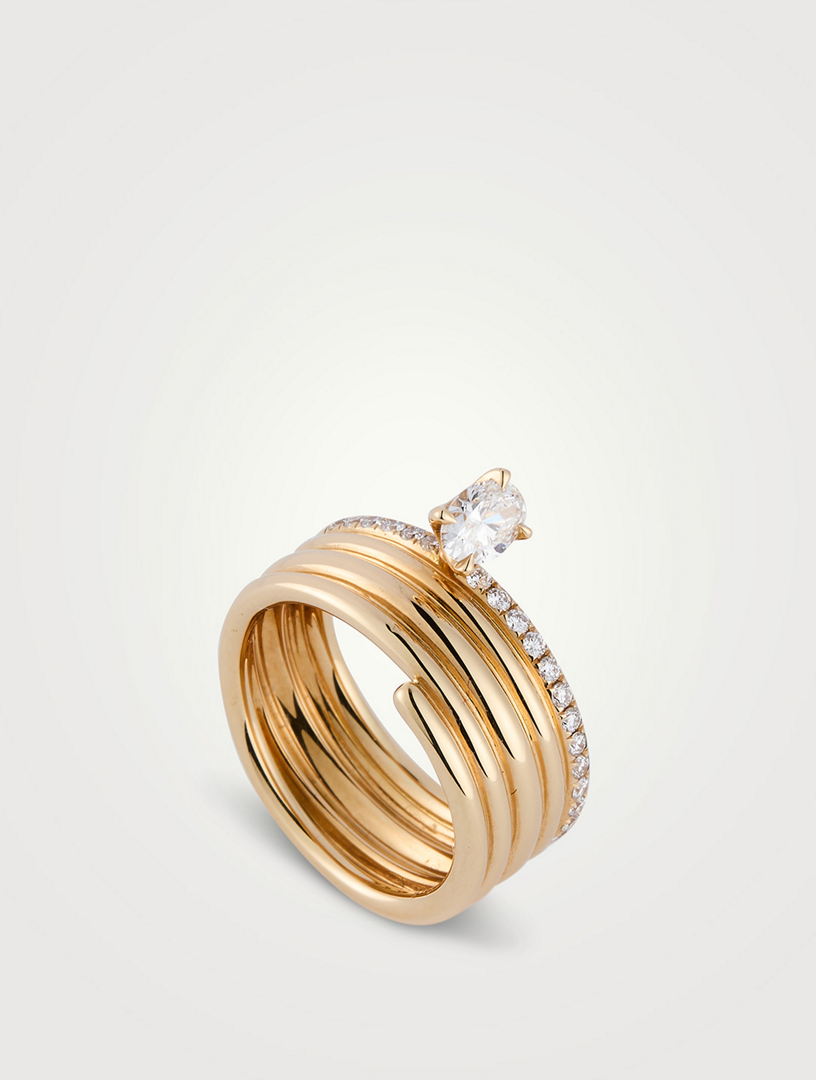Blast Rose Gold Ring With Diamonds
