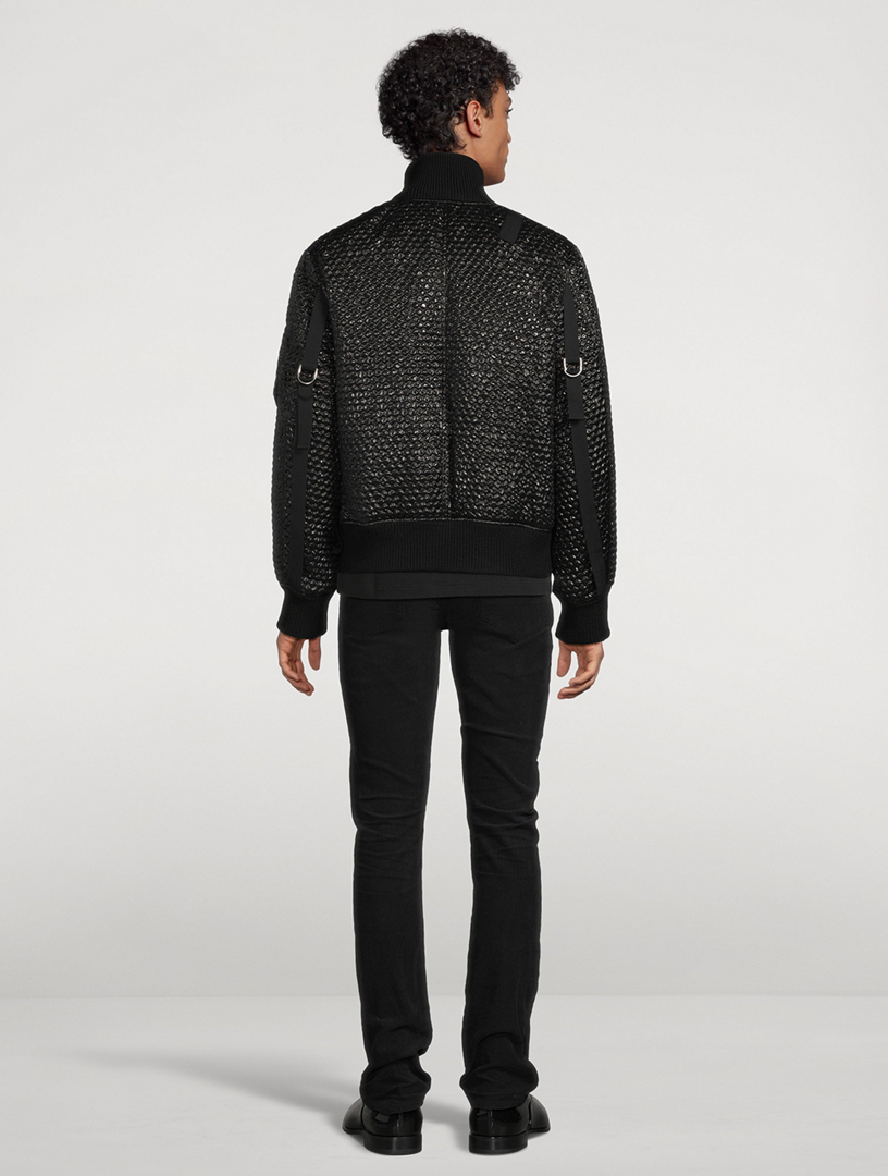 Seatbelt Bubble Wrap Bomber Jacket