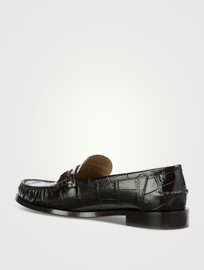 【関税&送料込】Salvatore Ferragamo Harry FERRAGAMO Harry Croc-Embossed Leather Loafers | Holt Renfrew