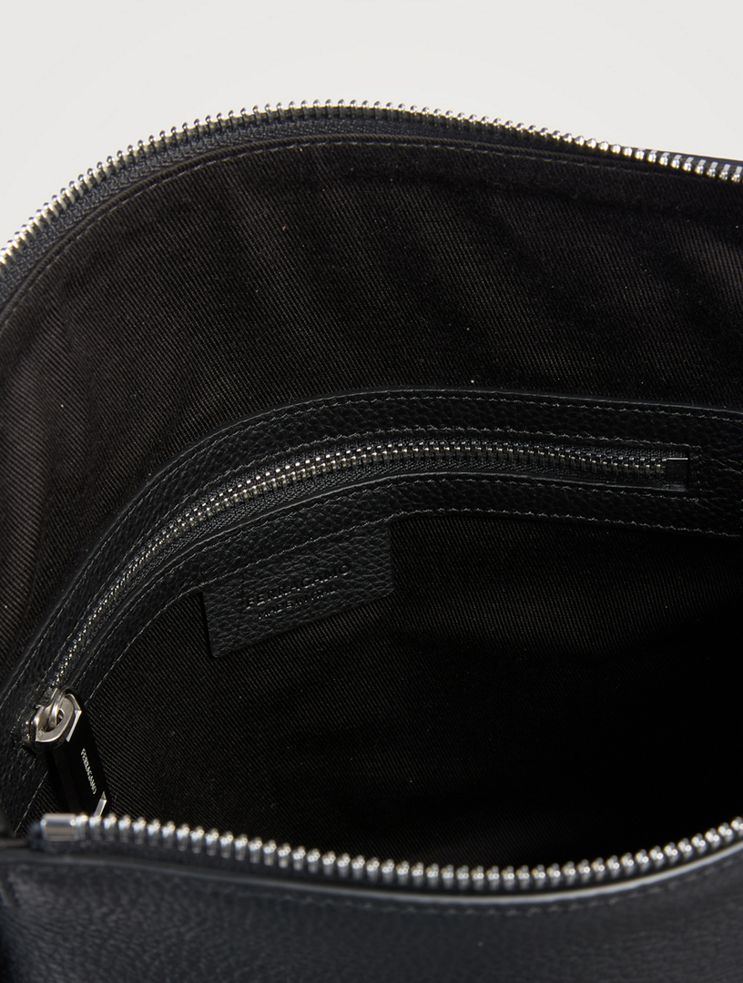 FERRAGAMO Gancini-Embossed Leather Crossbody Bag | Holt Renfrew