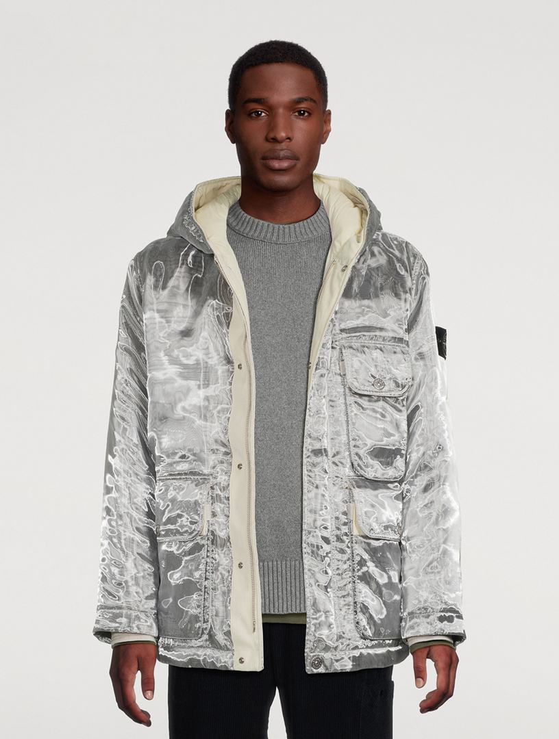 Grey stone island coat online