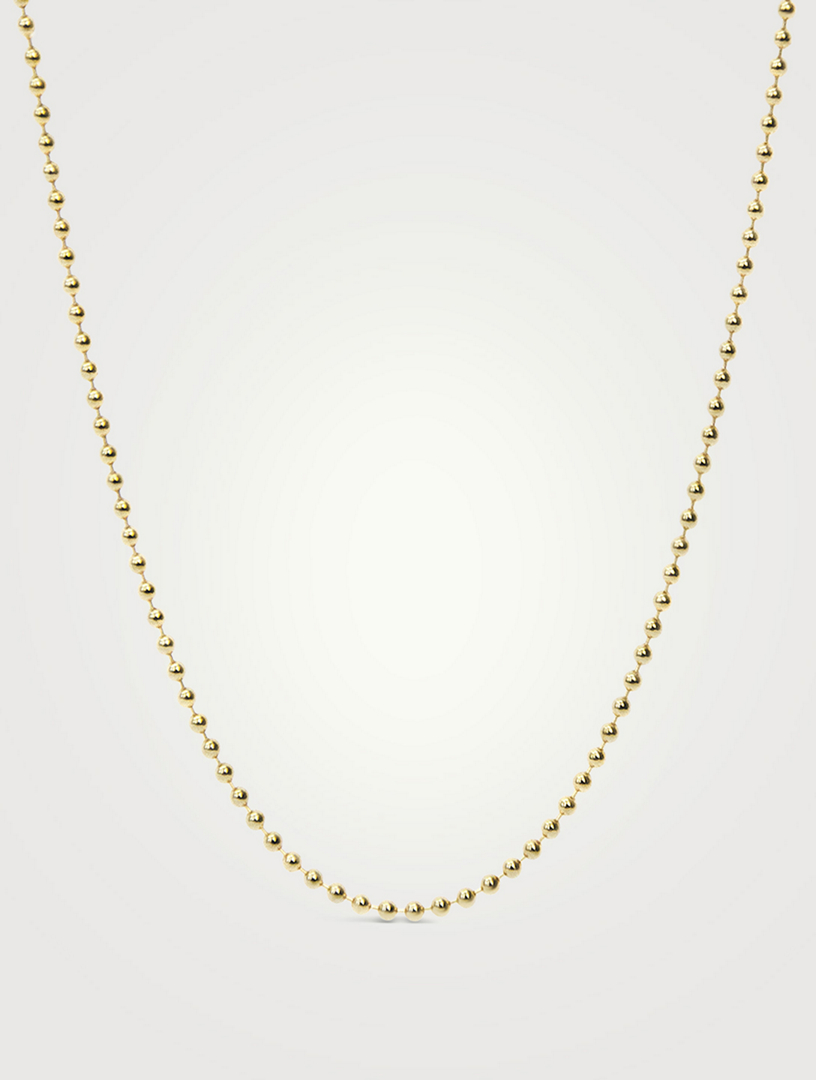 Mini 14K Gold Ball Chain Necklace