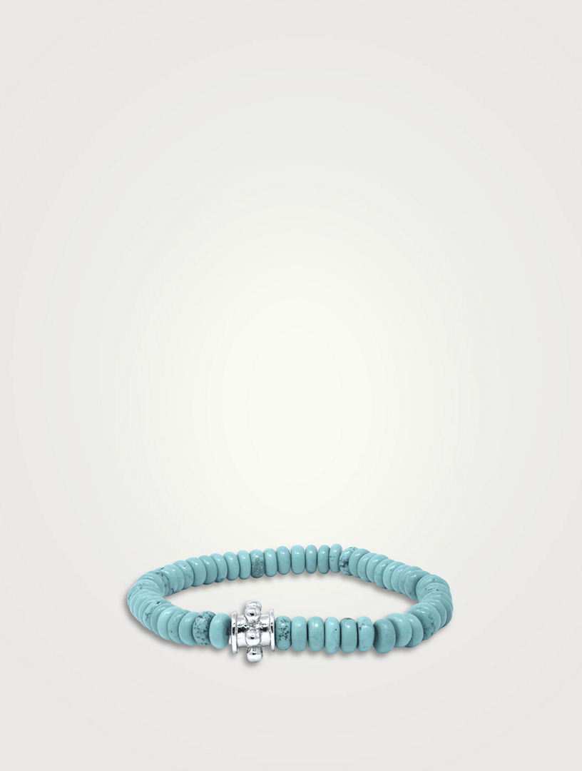 Bohème Bright Turquoise Bracelet With Silver Dew Drop Charm