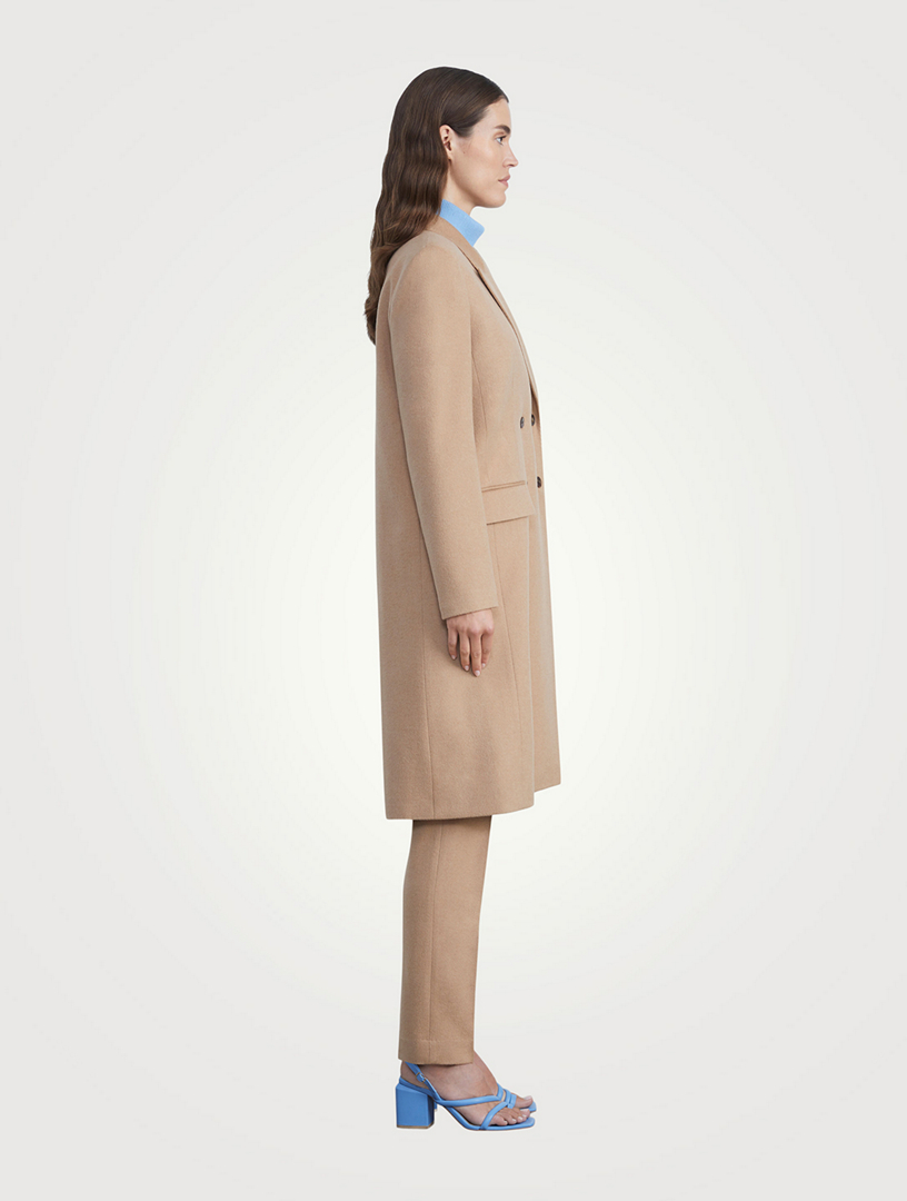 Camel Hair Double-Breasted Coat