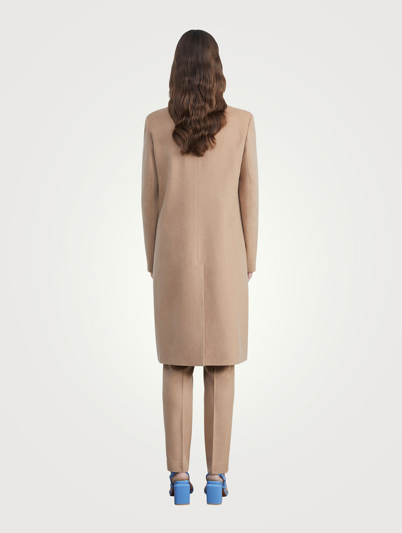 Camel Hair Double-Breasted Coat